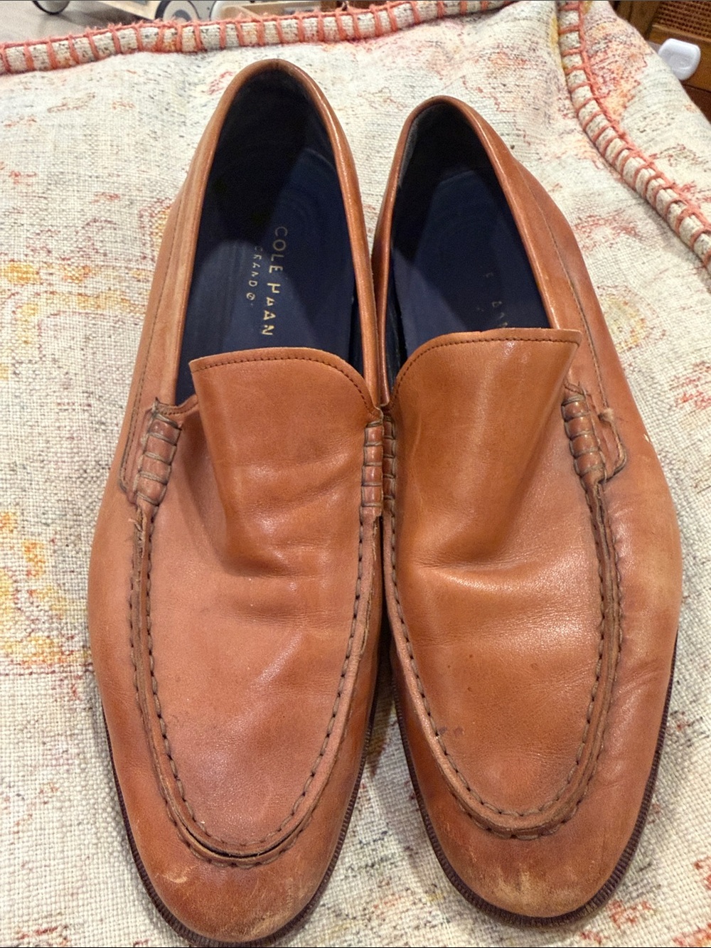 Cole Haan Brown Leather Men’s Slip-On Loafers